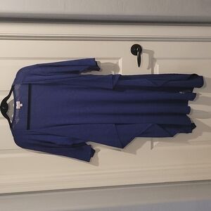 Long Blue Open Cardigan LuLaRoe Shirley S